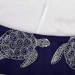 White And Blue Turtle Pattern Print Sofa Cover