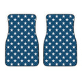 White And Blue USA Star Pattern Print Front Car Floor Mats