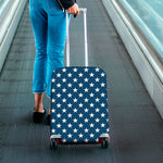 White And Blue USA Star Pattern Print Luggage Cover