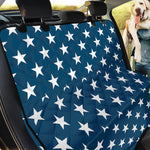 White And Blue USA Star Pattern Print Pet Car Back Seat Cover