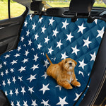 White And Blue USA Star Pattern Print Pet Car Back Seat Cover