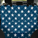 White And Blue USA Star Pattern Print Pet Car Back Seat Cover