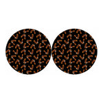 White And Brown Eagle Pattern Print Car Coasters