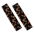 White And Brown Eagle Pattern Print Car Seat Belt Covers