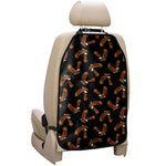 White And Brown Eagle Pattern Print Car Seat Organizers