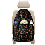 White And Brown Eagle Pattern Print Car Seat Organizers