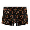 White And Brown Eagle Pattern Print Men's Boxer Briefs