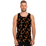 White And Brown Eagle Pattern Print Men's Tank Top