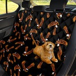 White And Brown Eagle Pattern Print Pet Car Back Seat Cover