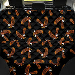 White And Brown Eagle Pattern Print Pet Car Back Seat Cover