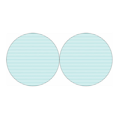 White And Cyan Striped Pattern Print Car Coasters