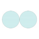 White And Cyan Striped Pattern Print Car Coasters