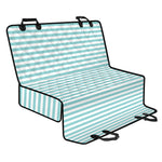 White And Cyan Striped Pattern Print Pet Car Back Seat Cover
