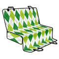 White And Green Argyle Pattern Print Pet Car Back Seat Cover