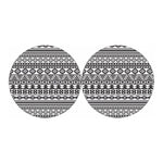 White And Grey Aztec Pattern Print Car Coasters