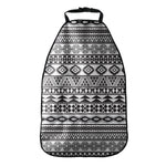 White And Grey Aztec Pattern Print Car Seat Organizers
