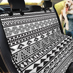 White And Grey Aztec Pattern Print Pet Car Back Seat Cover