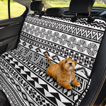 White And Grey Aztec Pattern Print Pet Car Back Seat Cover