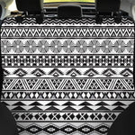 White And Grey Aztec Pattern Print Pet Car Back Seat Cover