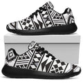 White And Grey Aztec Pattern Print Walking Shoes
