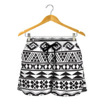 White And Grey Aztec Pattern Print Women's Shorts
