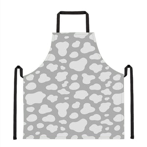 White And Grey Cow Print Apron