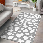 White And Grey Cow Print Area Rug GearFrost