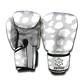 White And Grey Cow Print Boxing Gloves