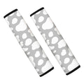 White And Grey Cow Print Car Seat Belt Covers