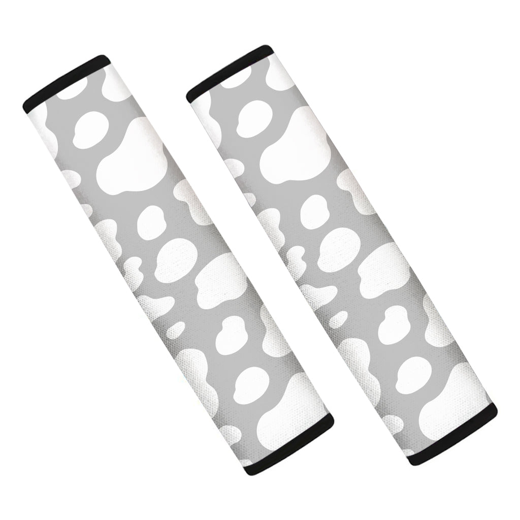 White And Grey Cow Print Car Seat Belt Covers