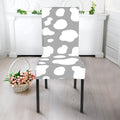 White And Grey Cow Print Dining Chair Slipcover
