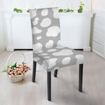 White And Grey Cow Print Dining Chair Slipcover