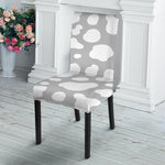 White And Grey Cow Print Dining Chair Slipcover