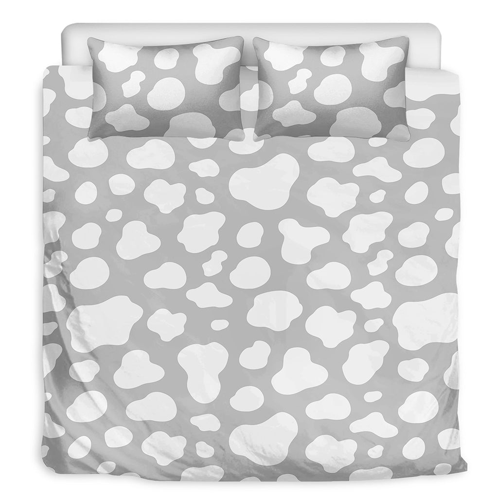 White And Grey Cow Print Duvet Cover Bedding Set