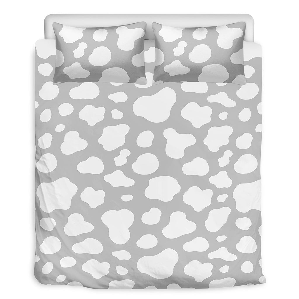 White And Grey Cow Print Duvet Cover Bedding Set