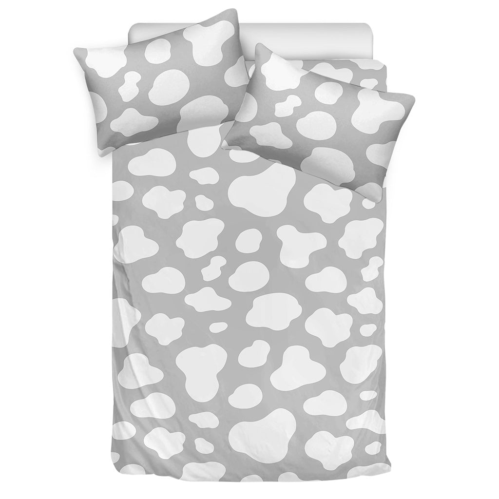 White And Grey Cow Print Duvet Cover Bedding Set