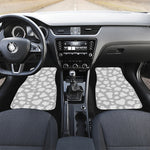 White And Grey Cow Print Front and Back Car Floor Mats