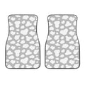 White And Grey Cow Print Front Car Floor Mats