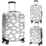 White And Grey Cow Print Luggage Cover GearFrost