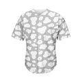 White And Grey Cow Print Men's Baseball Jersey