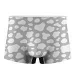 White And Grey Cow Print Men's Boxer Briefs