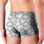 White And Grey Cow Print Men's Boxer Briefs