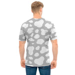 White And Grey Cow Print Men's T-Shirt