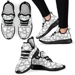 White And Grey Cow Print Mesh Knit Shoes GearFrost