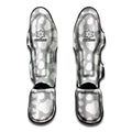 White And Grey Cow Print Muay Thai Shin Guards