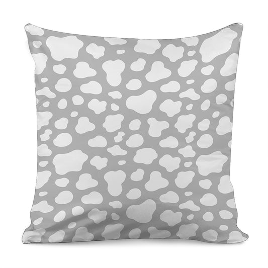 White And Grey Cow Print Pillow Cover