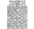 White And Grey Cow Print Quilt Bed Set