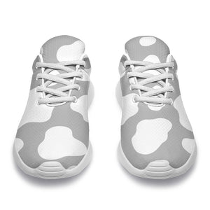 White And Grey Cow Print Sport Shoes GearFrost