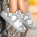 White And Grey Cow Print Sport Shoes GearFrost