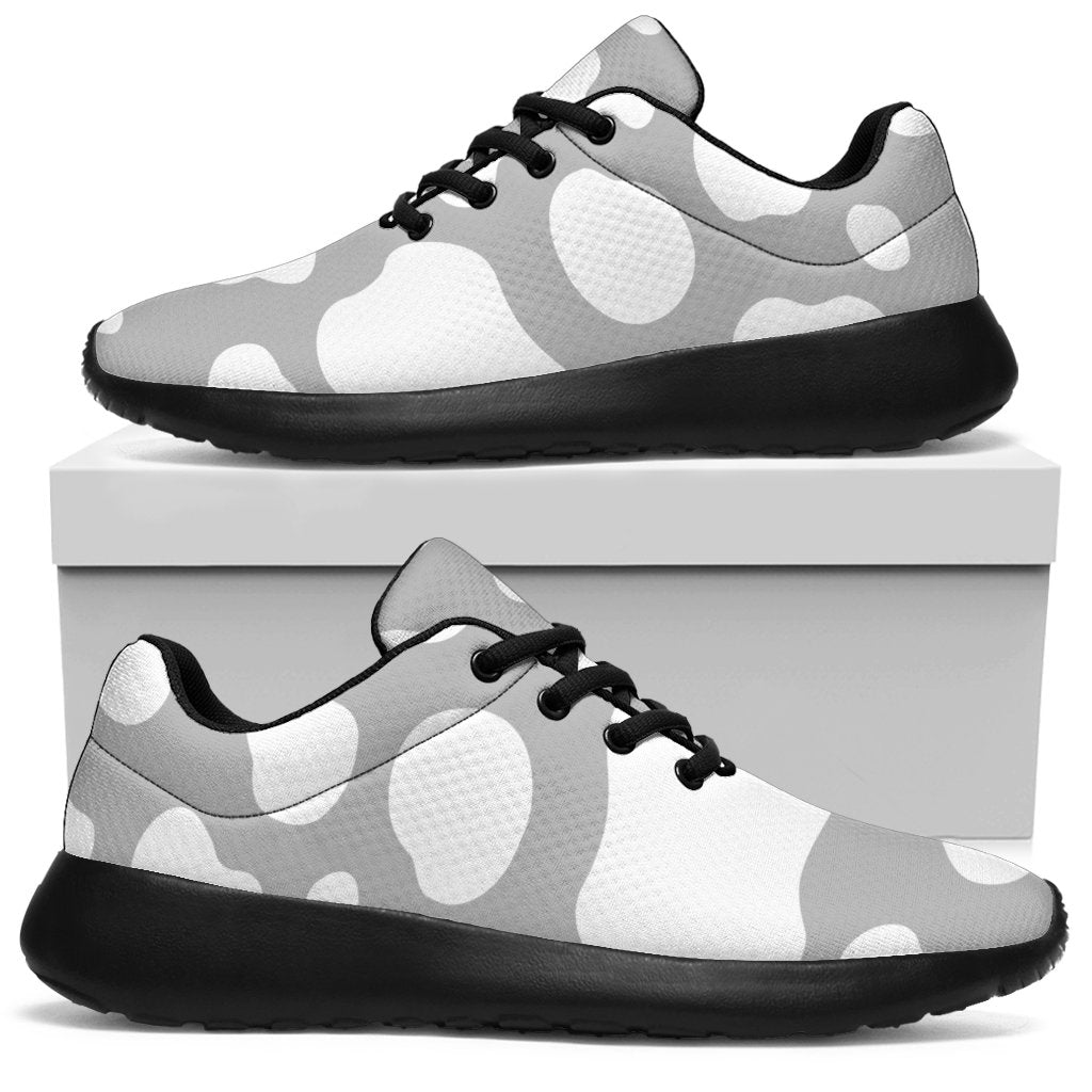 White And Grey Cow Print Sport Shoes GearFrost